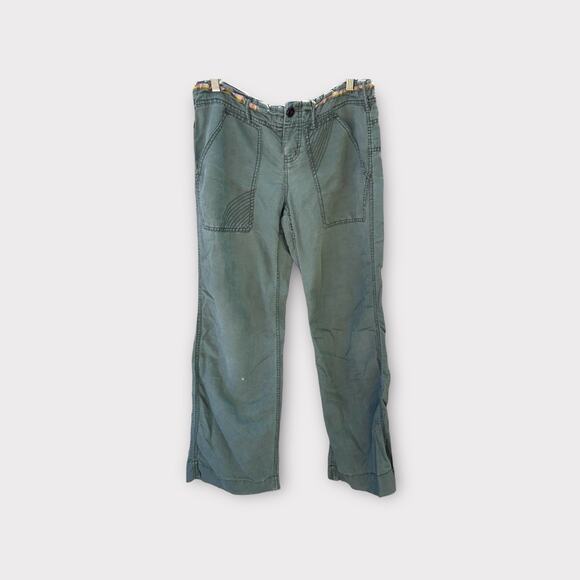 Vintage Y2K Free People Low Slung Baggy Boho Grunge Army Green Utility Pants 8 - Picture 15 of 15